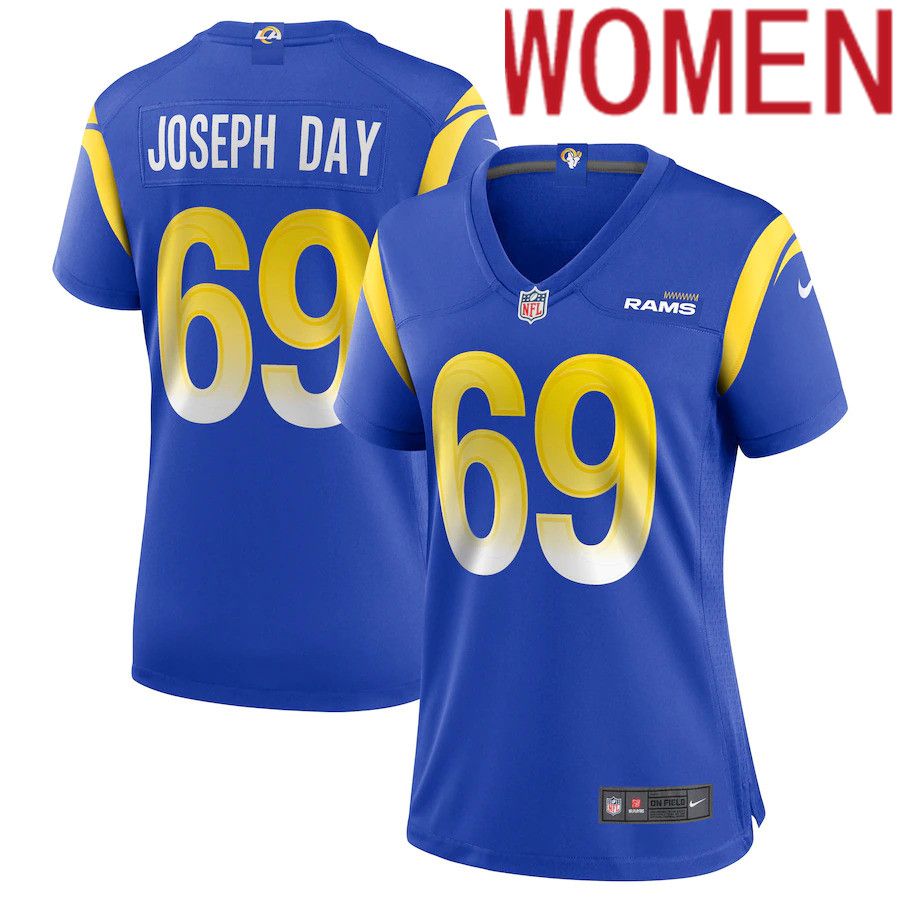 Cheap Women Los Angeles Rams 69 Sebastian Joseph-Day Nike Royal Game NFL Jersey